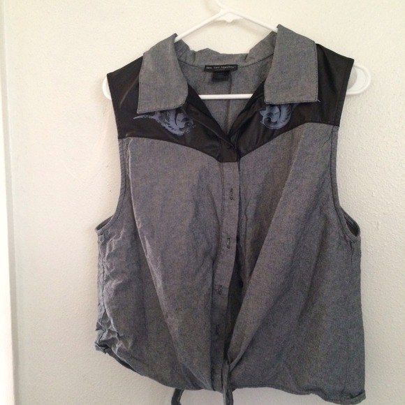 Grey Crop Top