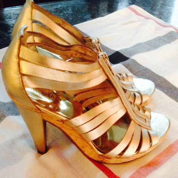 Michael Kors gold heels