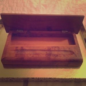Wood pen holder - authentic from Morocco