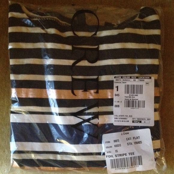 SOLD. NWT Foil Stripe Tee - Picture 4 of 4