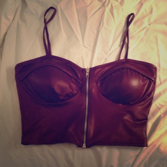 Vanity Leather Crop-Top