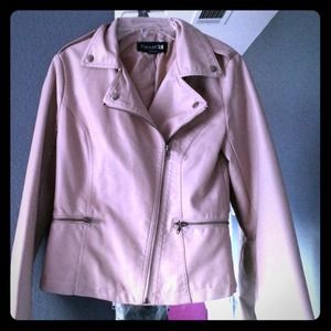 Forever 21 light pink leather jacket.