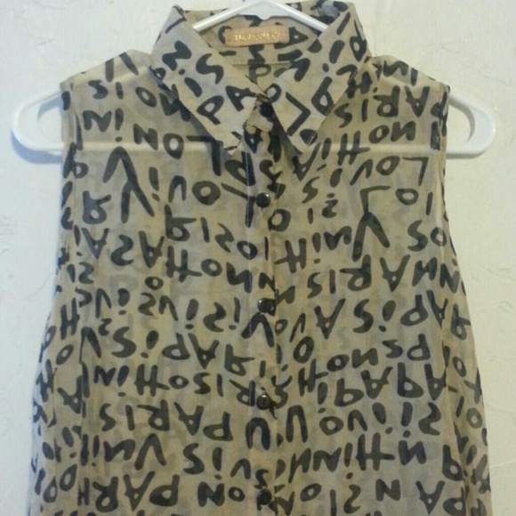 Massive I Love Paris See Through Top - Picture 3 of 3