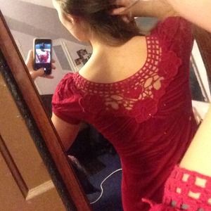 Lace back shirt