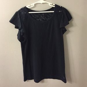 Abercrombie and Fitch lace ruffle top