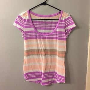 striped american eagle tee