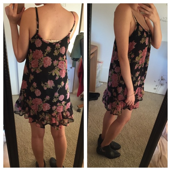 Floral black dress LOWEST PRICE - Picture 3 of 4