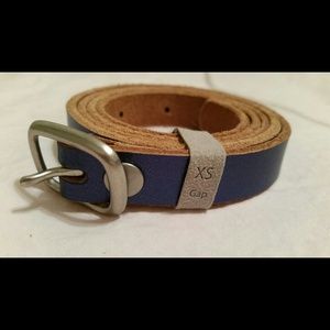 Gap leather Belt (Metallic Blue)