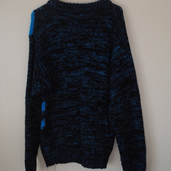 Sweaters - BLUE SHAPES OVERSIZED SWEATER Sweaters - BLUE SHAPES OVERSIZED SWEATER