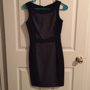 Gray and black dress