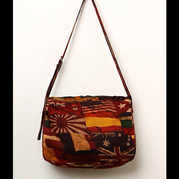 SOLD⬇️Free People Barbour Flag Messenger - Picture 2 of 4