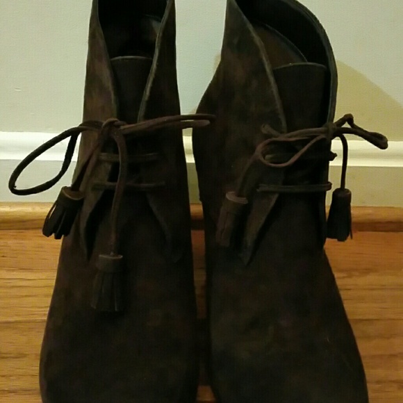 Me Too Chocolate Brown Suede Leather Boots - Picture 2 of 4