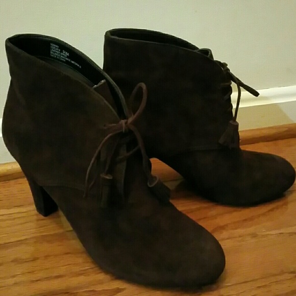 Me Too Chocolate Brown Suede Leather Boots - Picture 3 of 4