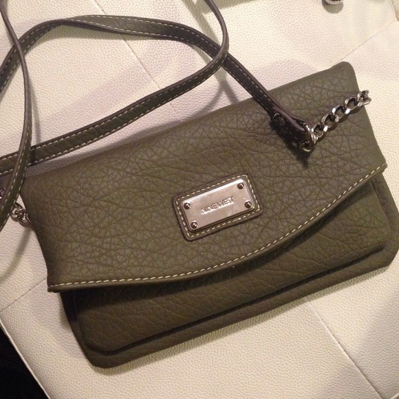 Crossbody dark green bag
