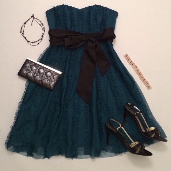 Max & Cleo Dresses & Skirts - 🎉HP x2🎉 Max and Cleo dark jade strapless dress