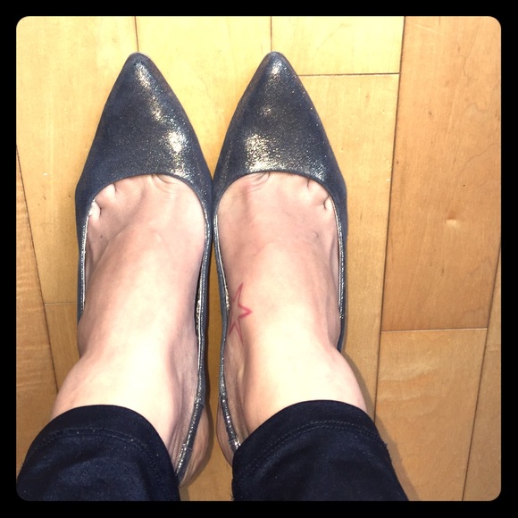 Dark gold Nine West sling backs