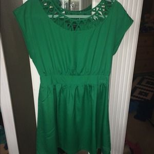 Green cutout dress