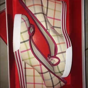 Coach plaid wedge