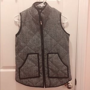 J.crew herringbone quilted vest