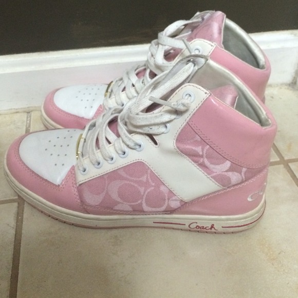 Coach pink hi-tops