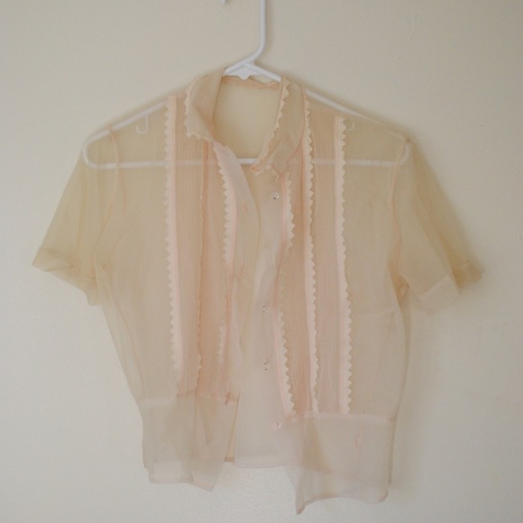 Tops - NUDE MESH TOP Tops - NUDE MESH TOP