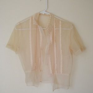 Tops - NUDE MESH TOP Tops - NUDE MESH TOP