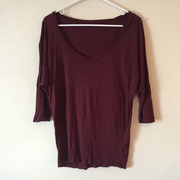 American apparel maroon dolman shirt