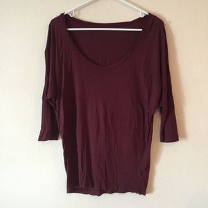 American apparel maroon dolman shirt