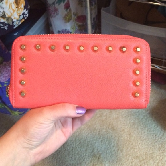 Coral studded wallet