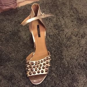 Silver studded heels