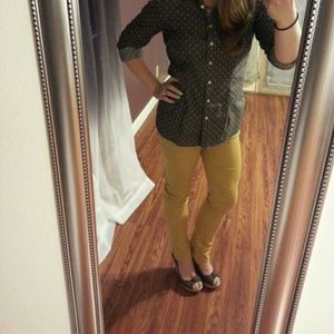 The Limited mustard skinny denim pants