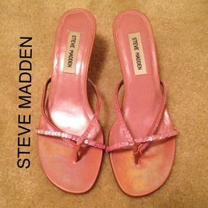 NWOT Steve Madden Pink Sequin Heels