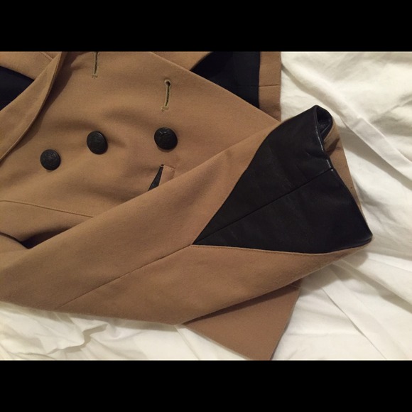 Camel Blazer with Leather Details - Picture 2 of 3