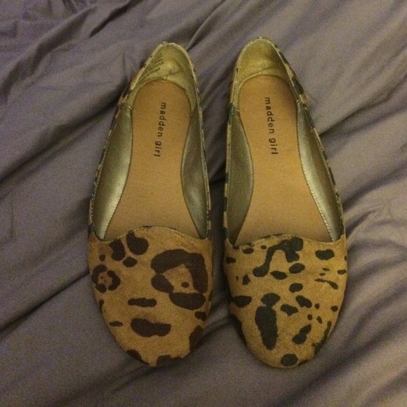 Madden girl animal print flats.