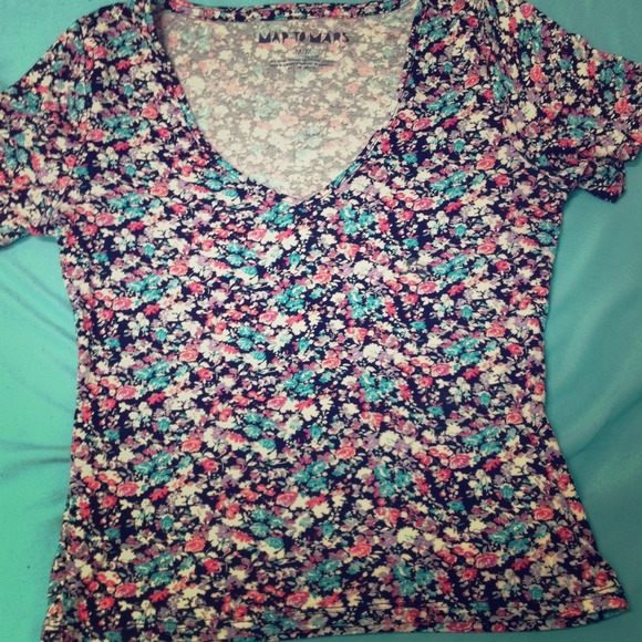 Map to mars floral tee