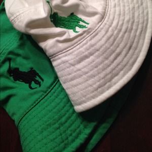 Two Ralph Lauren Polo Bucket Hats