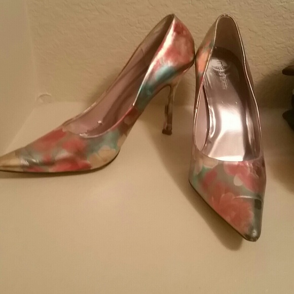 Watercolor floral heels