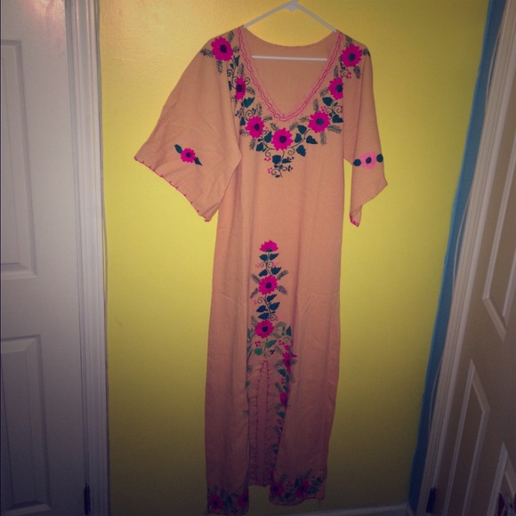 True vintage bohemian hippie folk dress