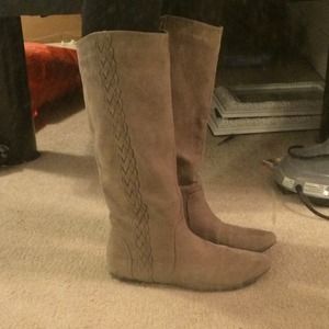Taupe Suede boots by Fergalicious