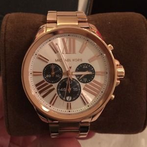 Michael kors rose gold chronograph watch