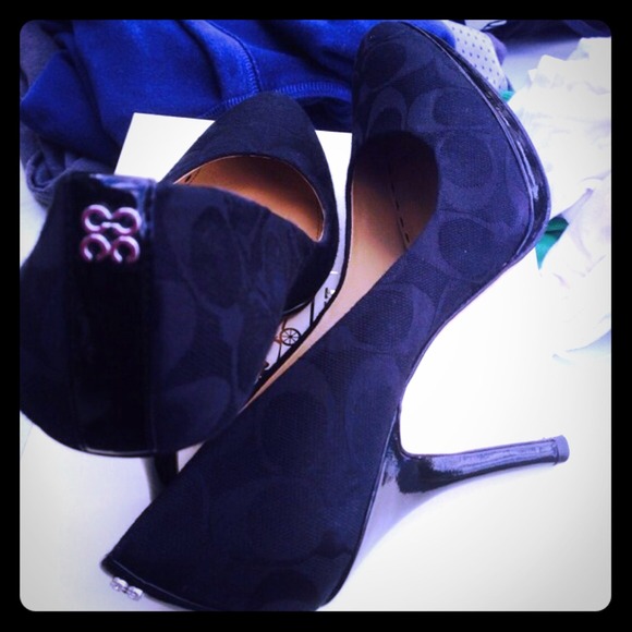 Coach black heels