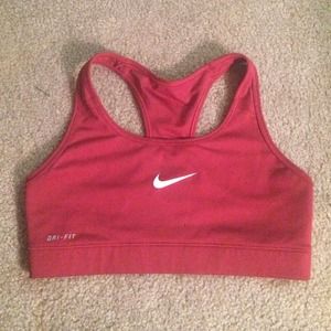 Crimson Nike sports bra