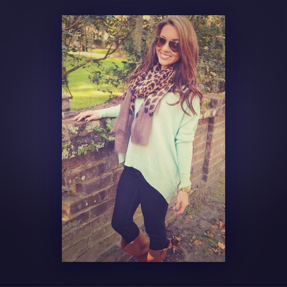 Mint batwing sweater