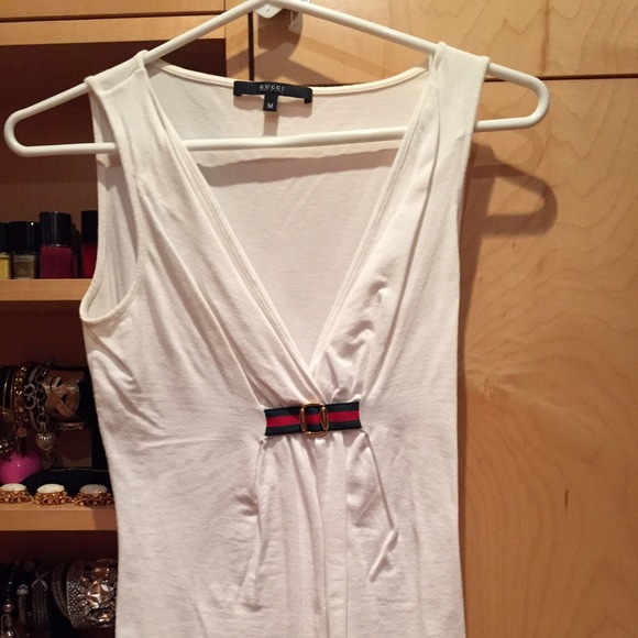 White Gucci tank top