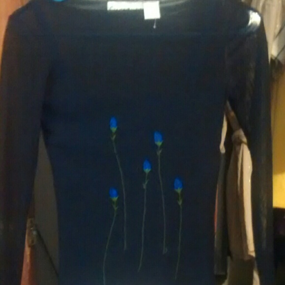 Black long sleeve blouse