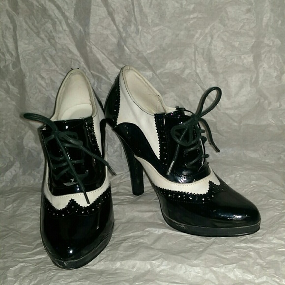 tuxedo high heels