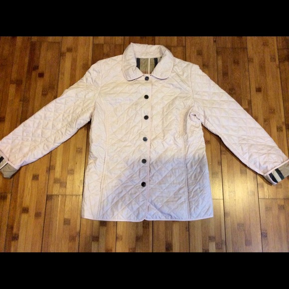 Burberry Jackets & Blazers - Burberry Baby pink Quilted Jacket sz 4US 36EU NWOT