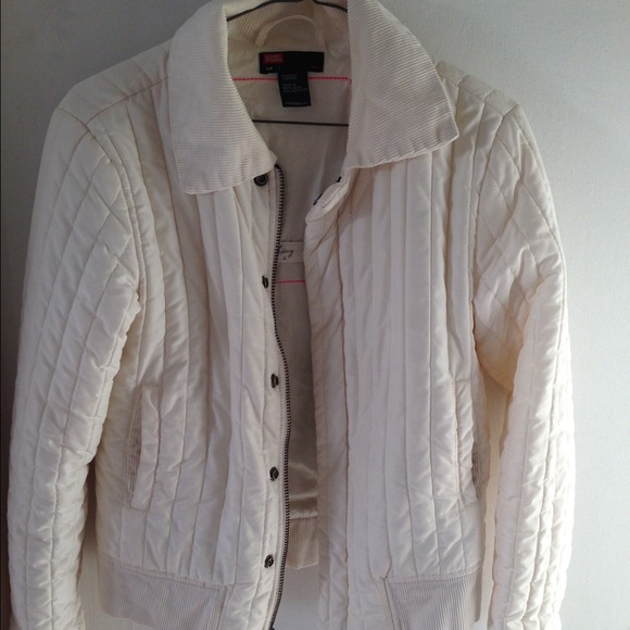 Diesel women's corduroy & nylon buttonup jacket