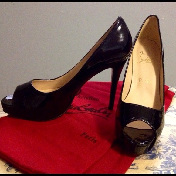 Black Peep Toe Heels