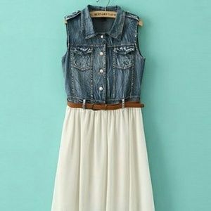 Jean vest dress